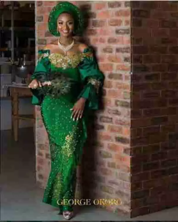 Ex Beauty Queen, Powede, Shocked To See Her Pre-Wedding Photo Used For Church Banner